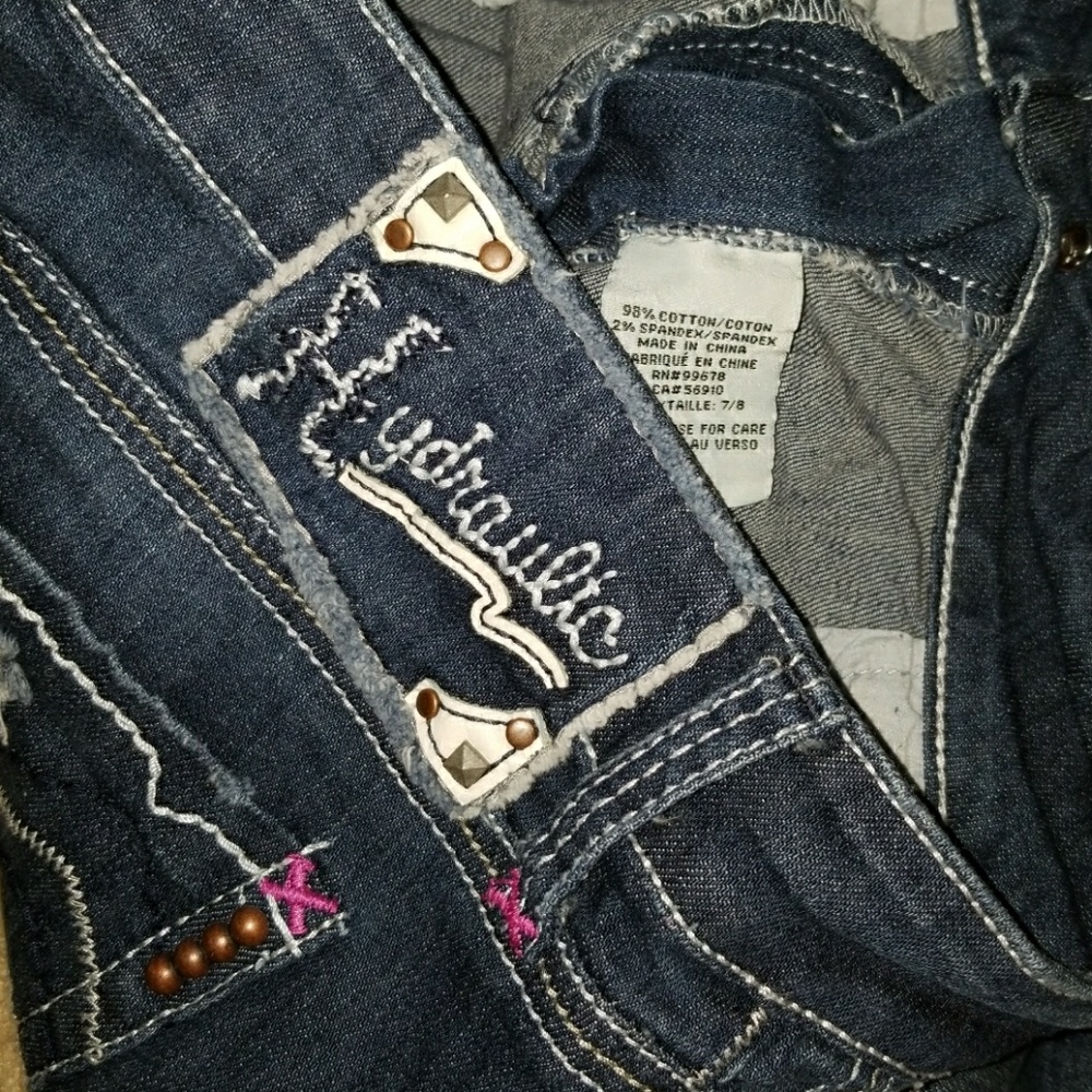 HYDRAULIC Capri Cropped 7/8 Distress Jeans